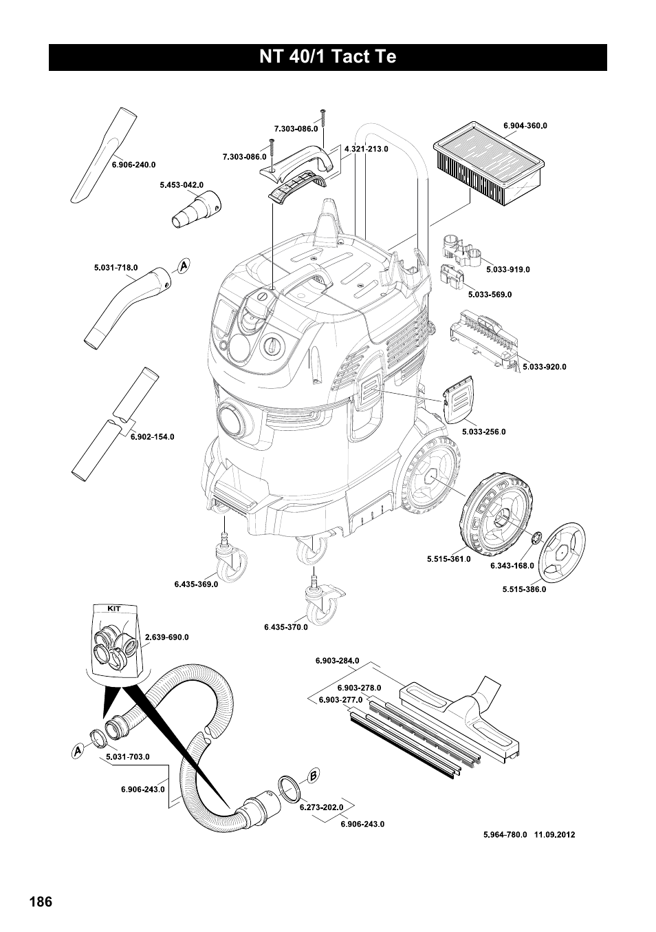 Nt 40/1 tact te | Karcher NT 40-1 Tact Te User Manual | Page 186 / 188