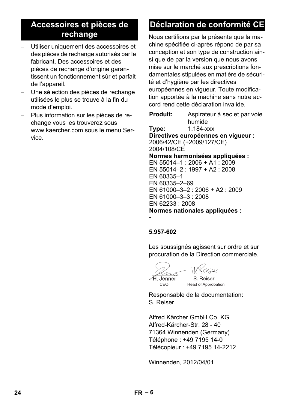 Karcher NT 40-1 Tact Te User Manual | Page 24 / 188