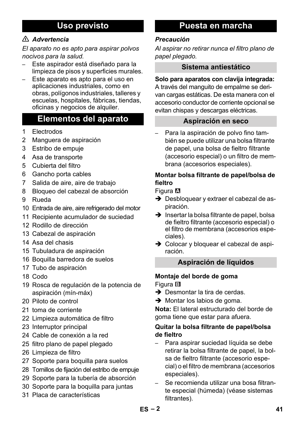 Karcher NT 40-1 Tact Te User Manual | Page 41 / 188