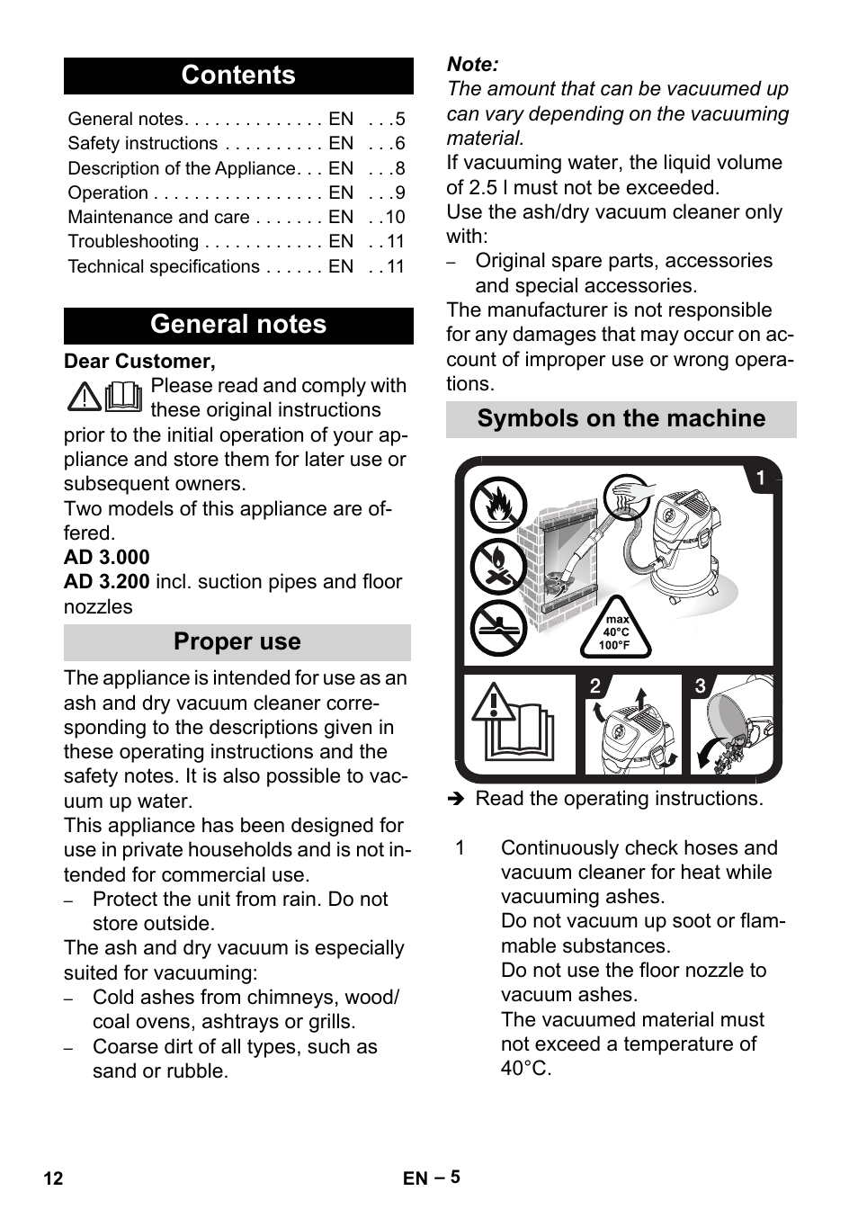 Karcher Aspiracenere AD 3-200 User Manual | Page 12 / 214