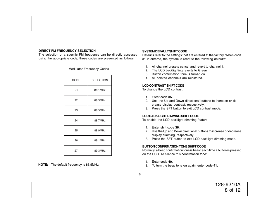 Audiovox 128-6210A User Manual | Page 8 / 12