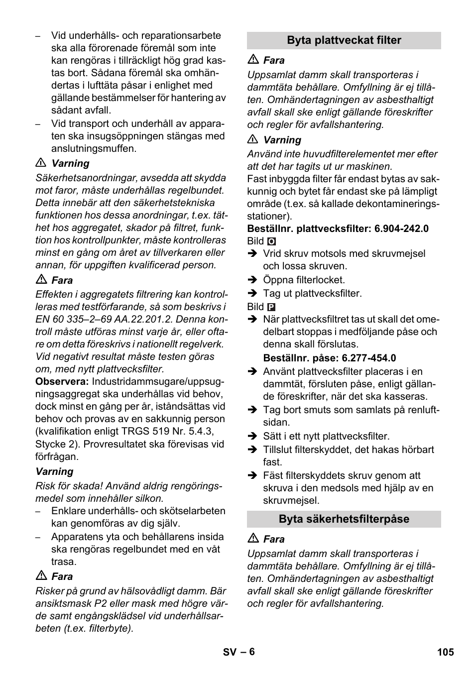 Karcher NT 45-1 Tact Te H User Manual | Page 105 / 292