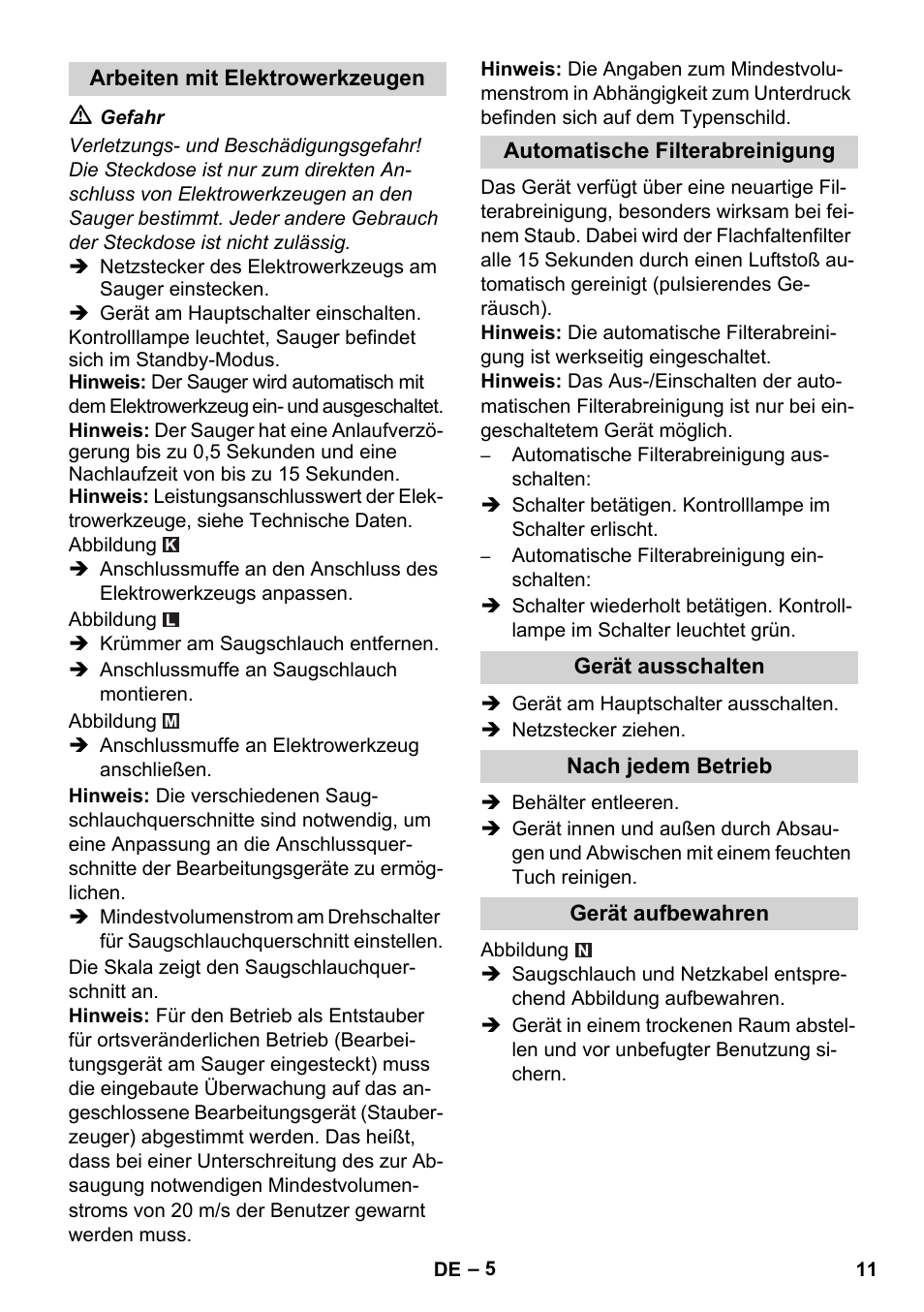Karcher NT 45-1 Tact Te H User Manual | Page 11 / 292