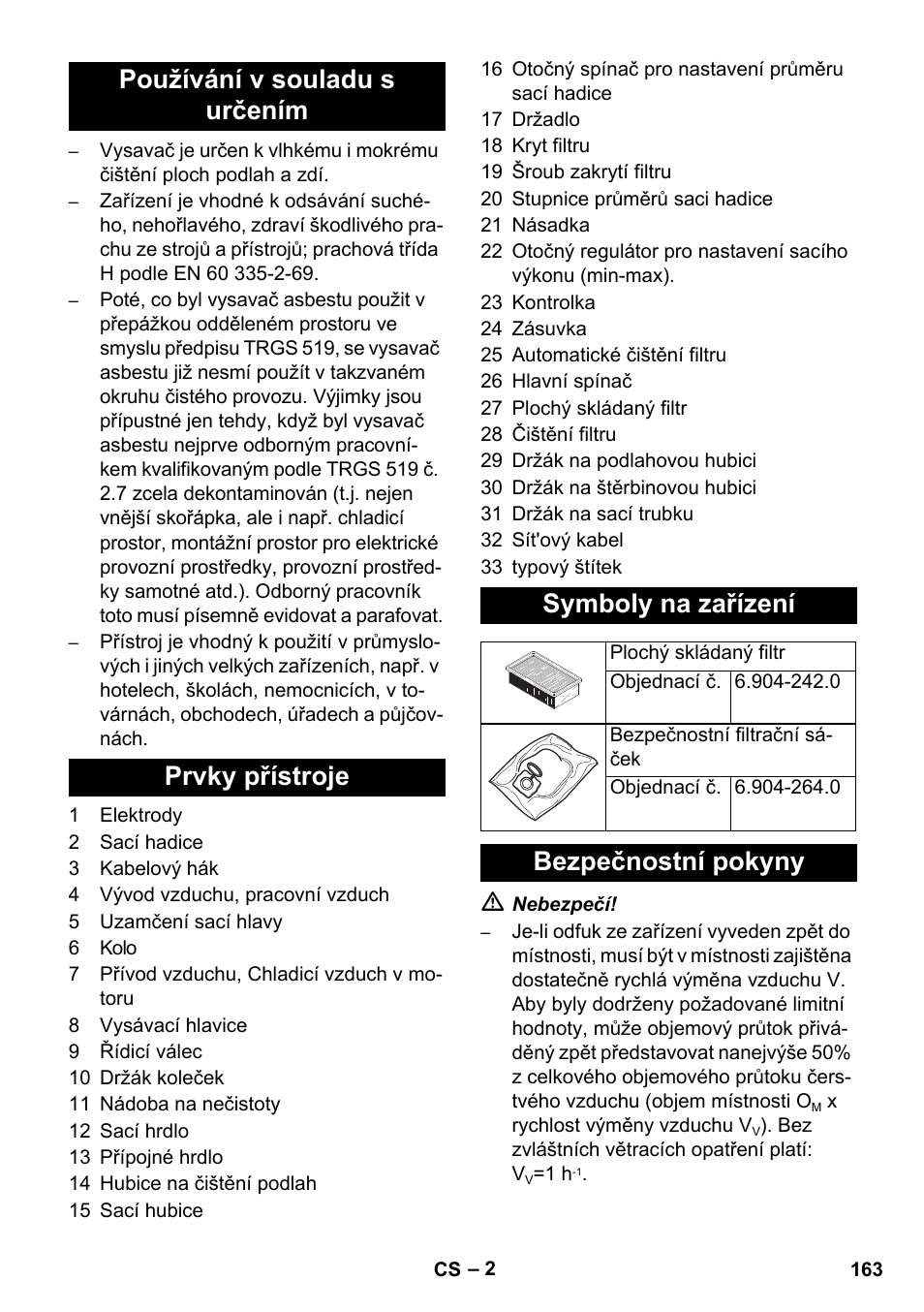 Bezpečnostní pokyny | Karcher NT 45-1 Tact Te H User Manual | Page 163 / 292