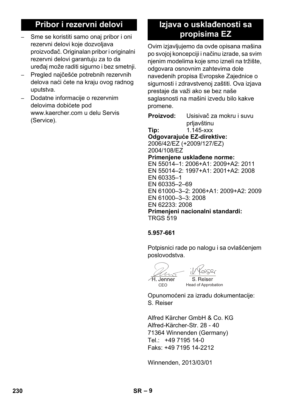 Karcher NT 45-1 Tact Te H User Manual | Page 230 / 292