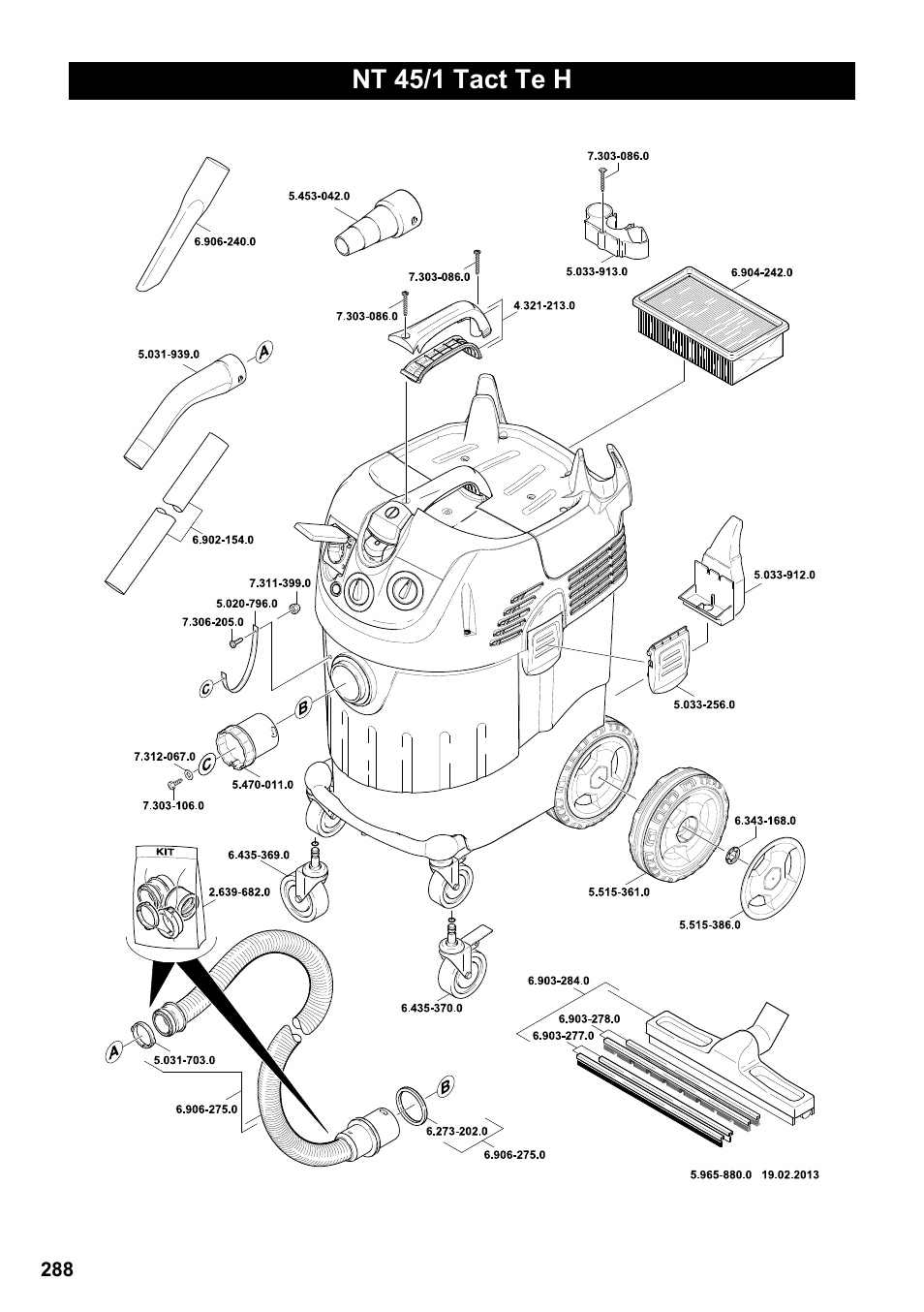 Nt 45/1 tact te h | Karcher NT 45-1 Tact Te H User Manual | Page 288 / 292