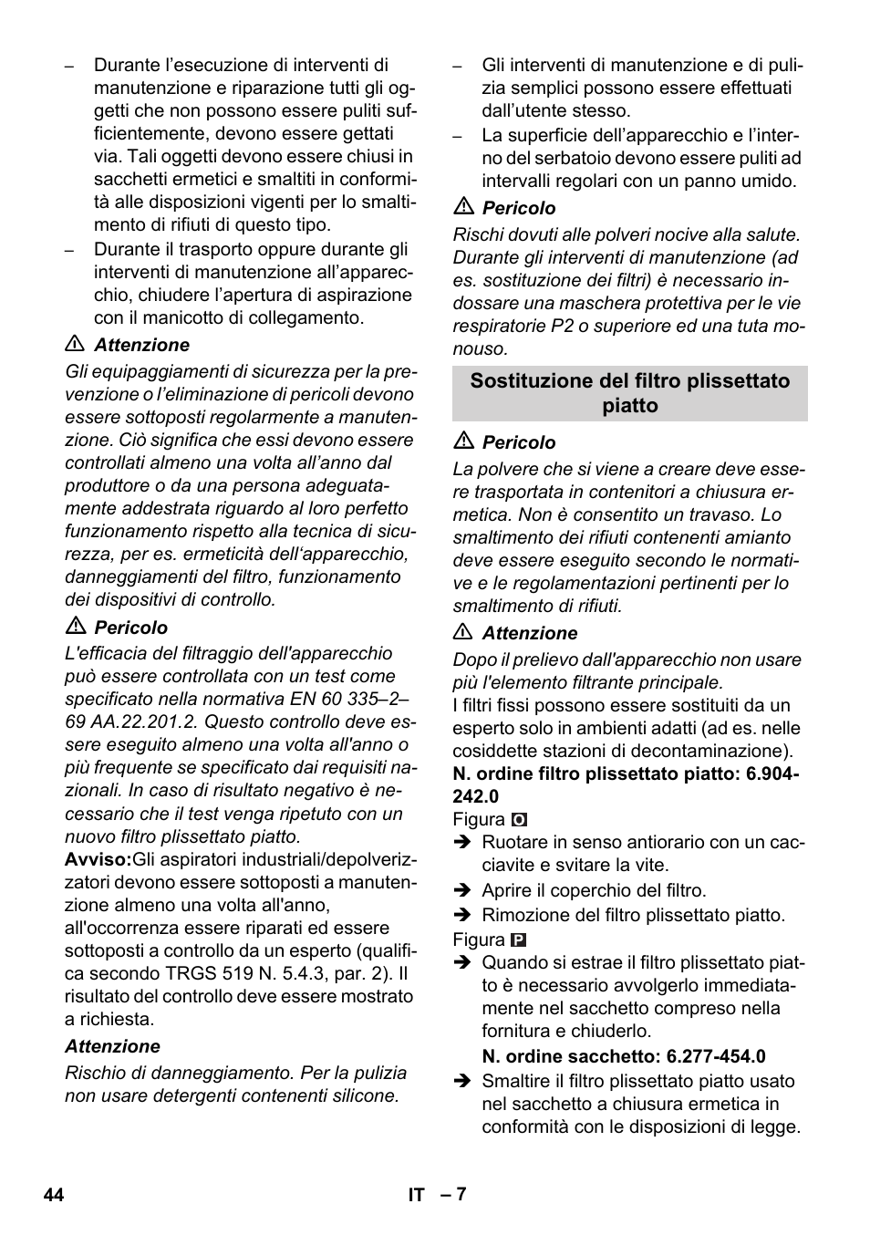 Karcher NT 45-1 Tact Te H User Manual | Page 44 / 292