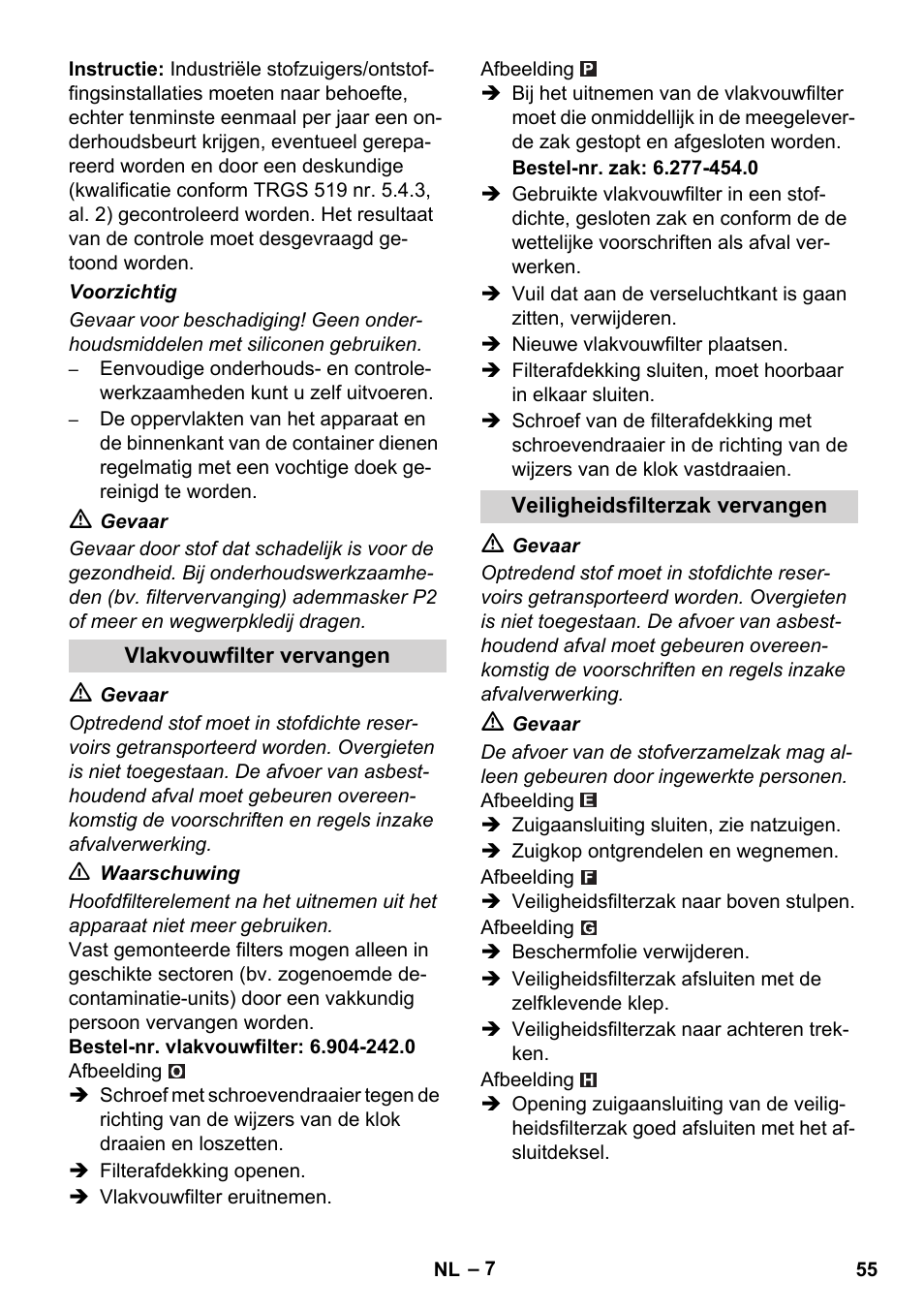 Karcher NT 45-1 Tact Te H User Manual | Page 55 / 292