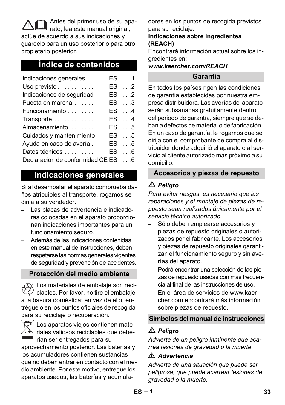 Karcher KM 35-5 C User Manual | Page 33 / 172
