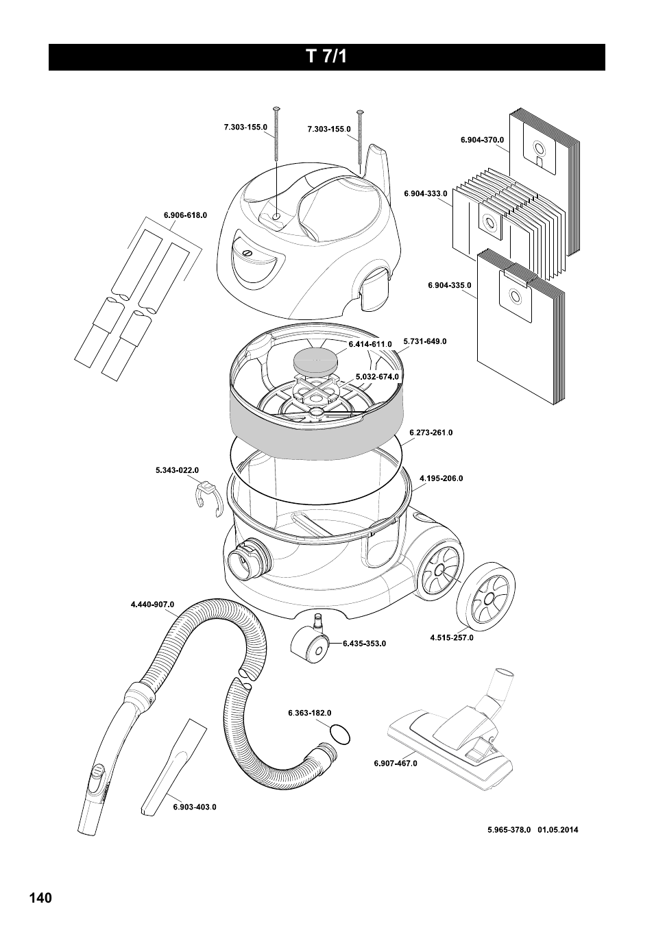 T 7/1 | Karcher T 10-1 User Manual | Page 140 / 144