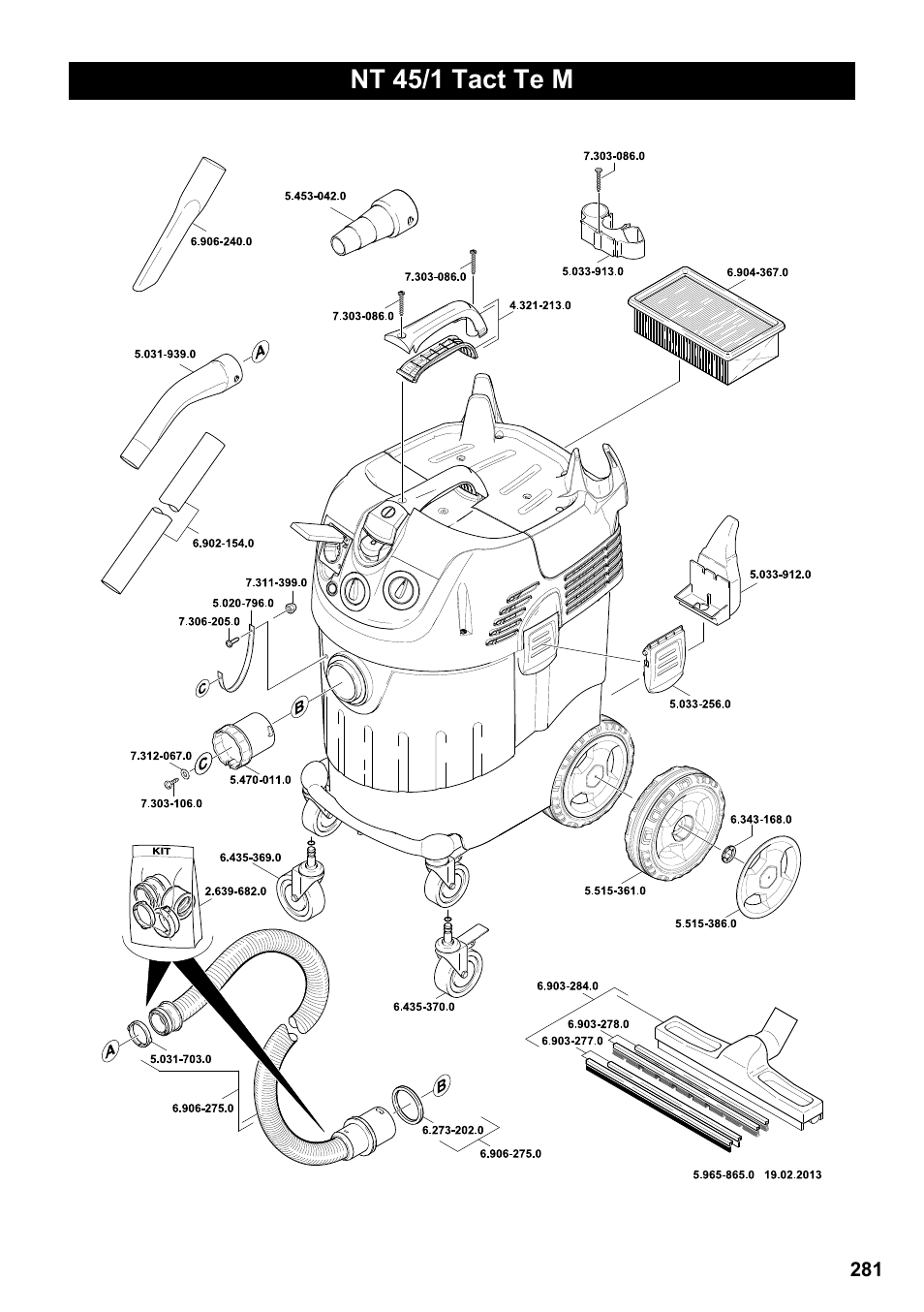 Nt 45/1 tact te m | Karcher NT 45-1 Tact Te M User Manual | Page 281 / 284