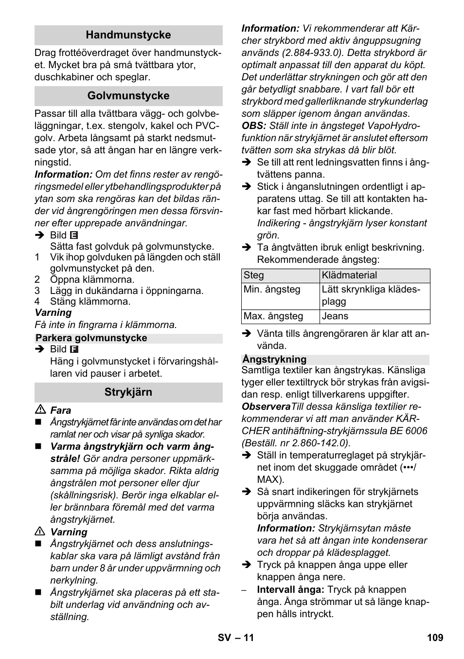 Karcher SC 5-800 C EU User Manual | Page 109 / 314