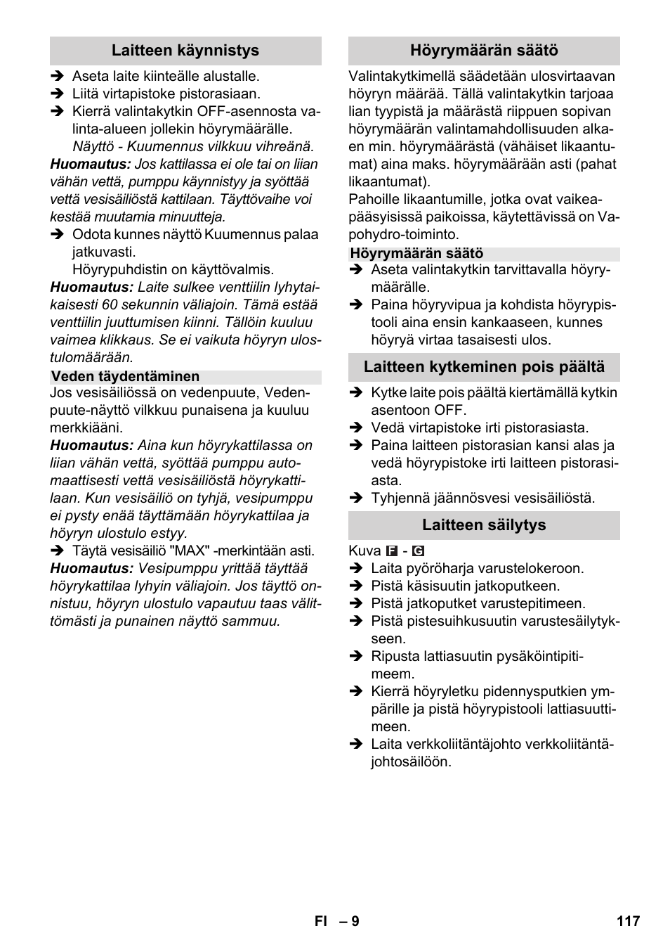 Karcher SC 5-800 C EU User Manual | Page 117 / 314