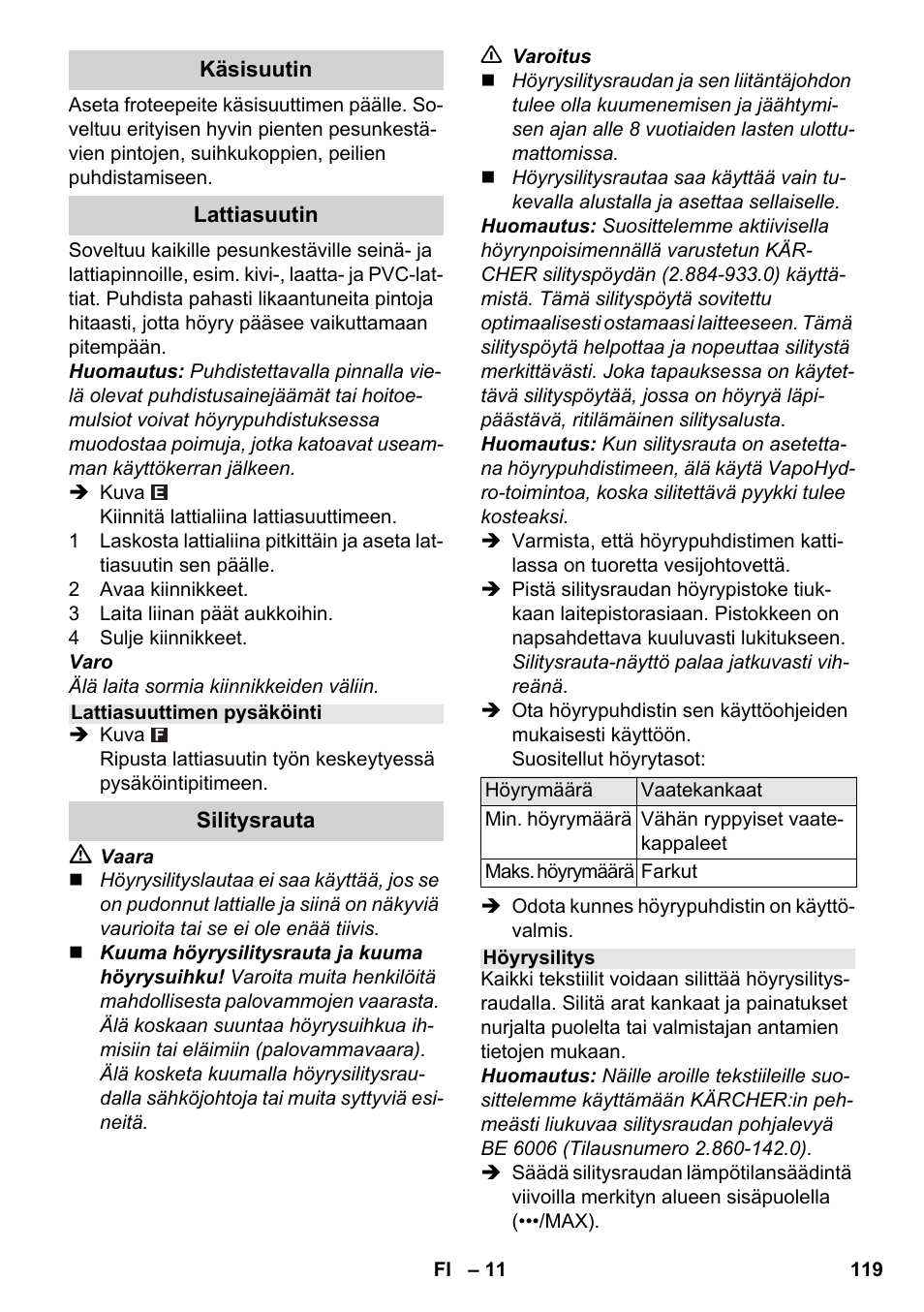 Karcher SC 5-800 C EU User Manual | Page 119 / 314
