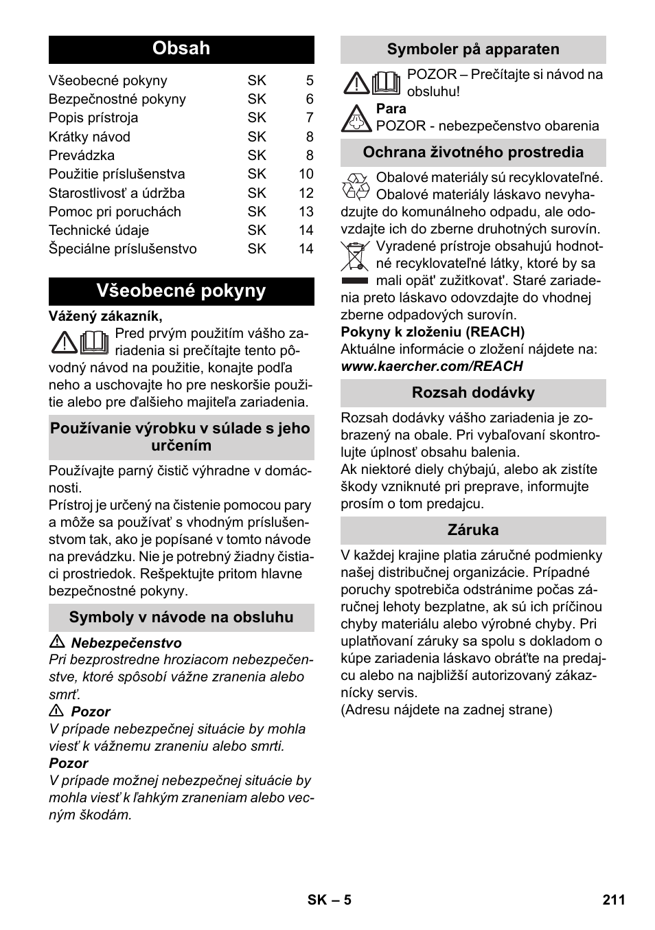 Karcher SC 5-800 C EU User Manual | Page 211 / 314