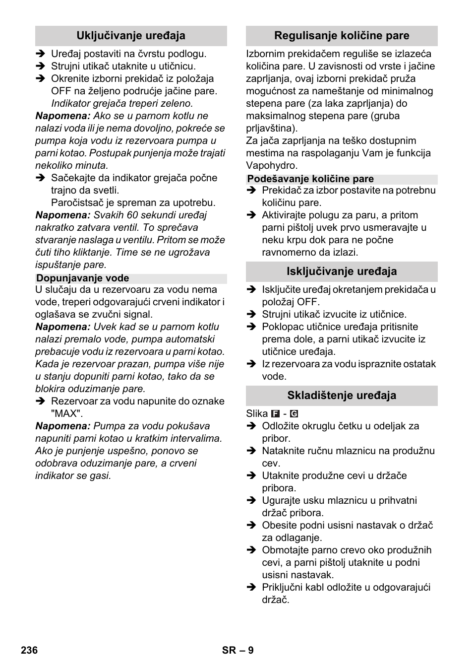 Karcher SC 5-800 C EU User Manual | Page 236 / 314