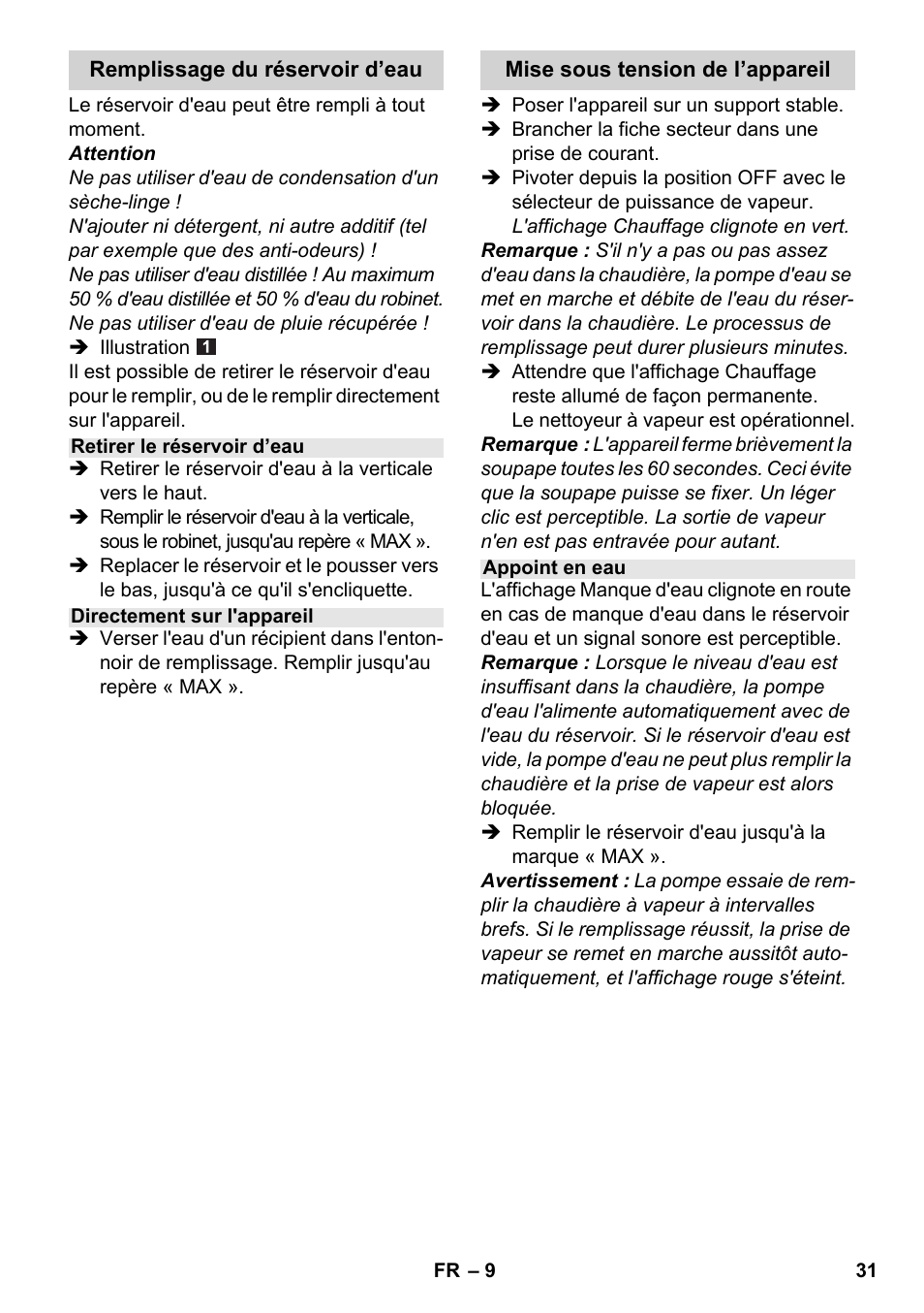 Karcher SC 5-800 C EU User Manual | Page 31 / 314