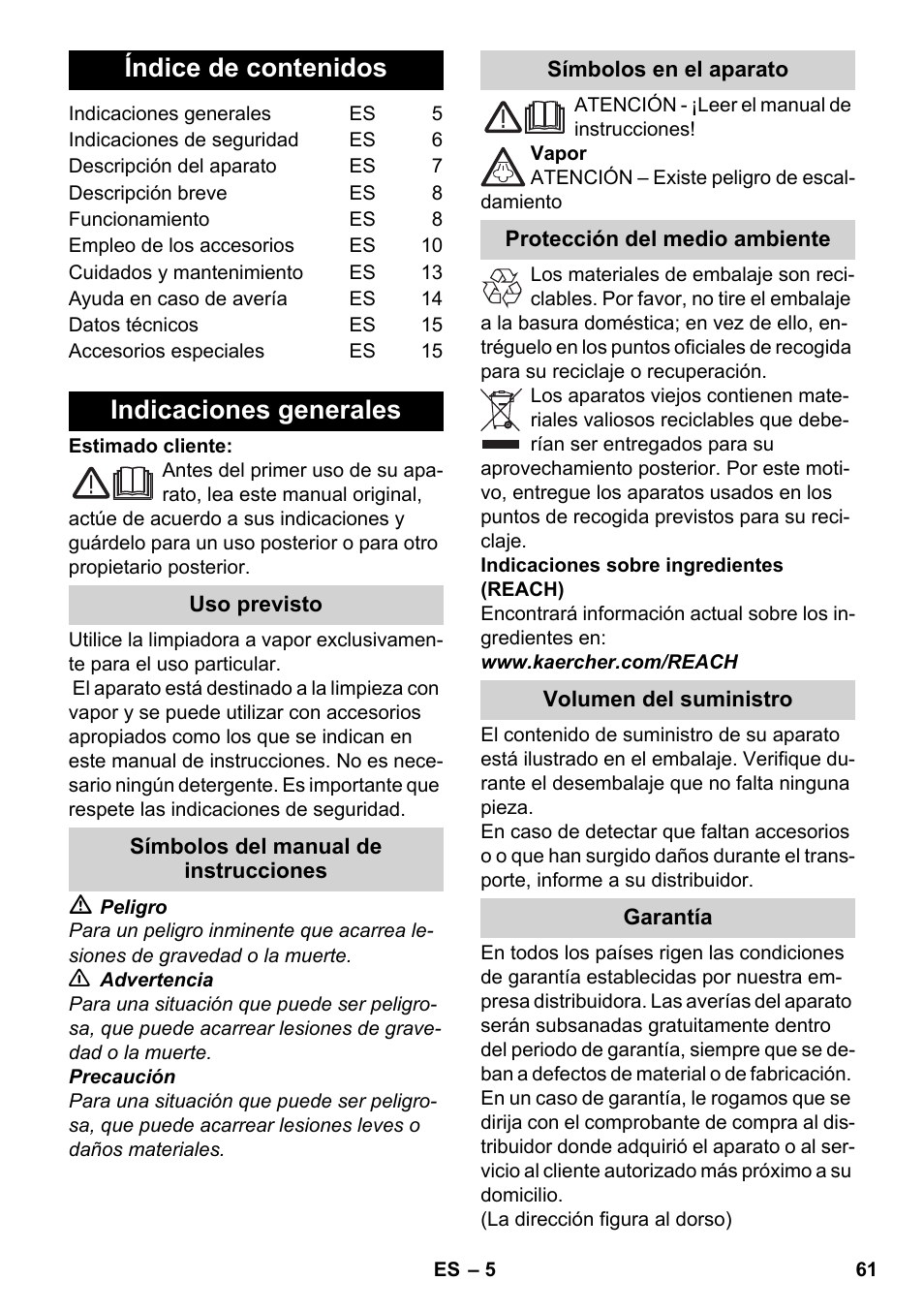 Karcher SC 5-800 C EU User Manual | Page 61 / 314