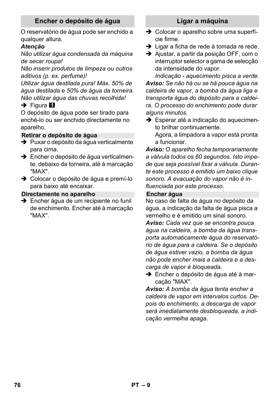 Karcher SC 5-800 C EU User Manual | Page 76 / 314