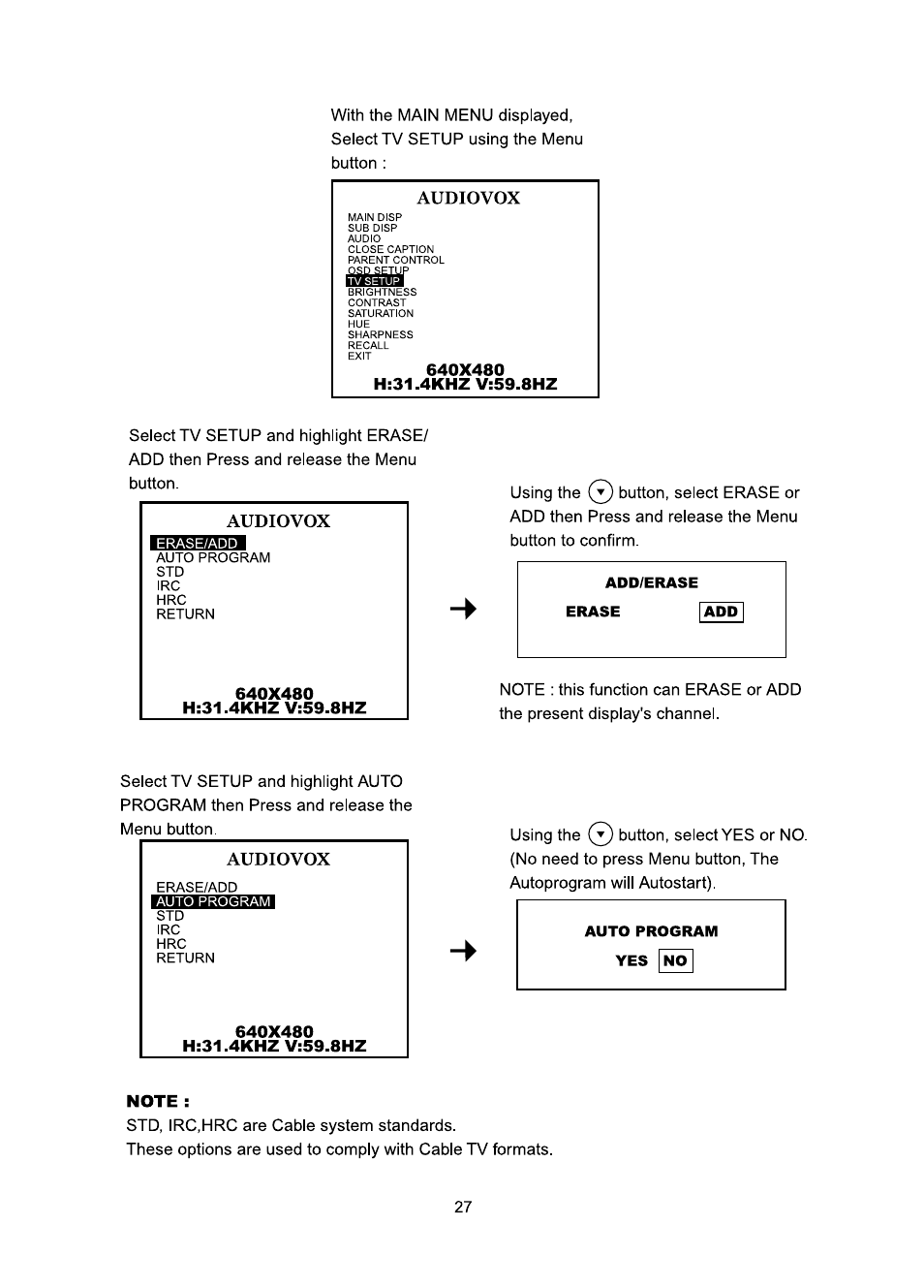 Audiovox | Audiovox FP1510 User Manual | Page 28 / 43