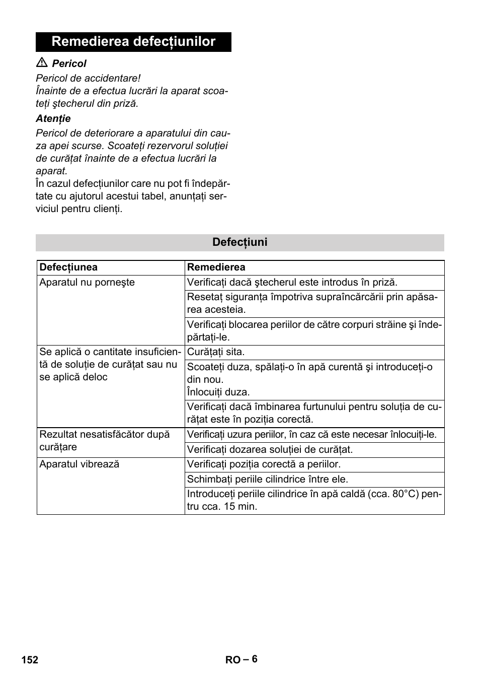 Remedierea defecţiunilor | Karcher BRS 43-500 C User Manual | Page 152 / 220