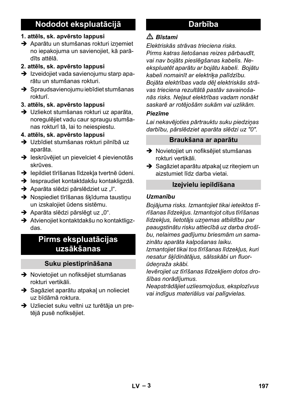 Darbība | Karcher BRS 43-500 C User Manual | Page 197 / 220