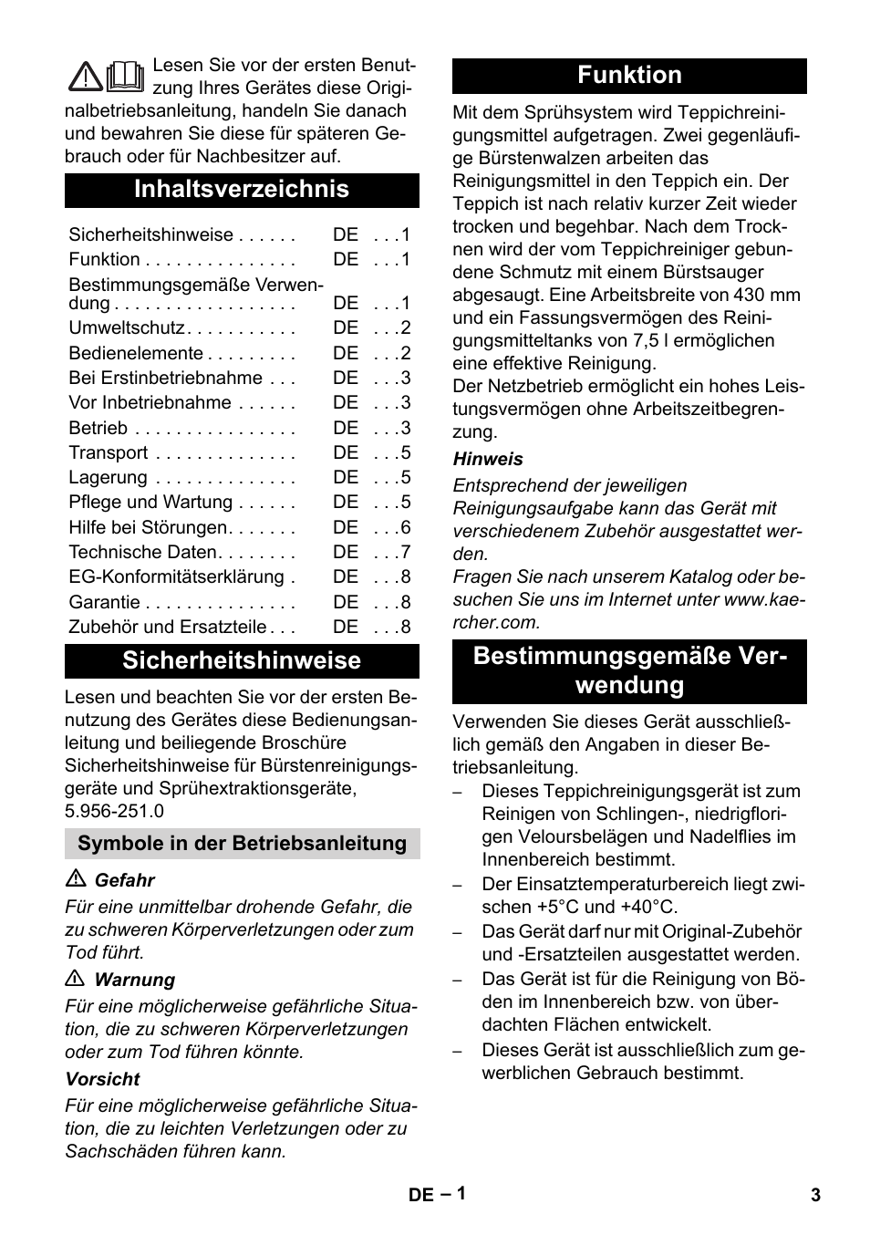 Karcher BRS 43-500 C User Manual | Page 3 / 220