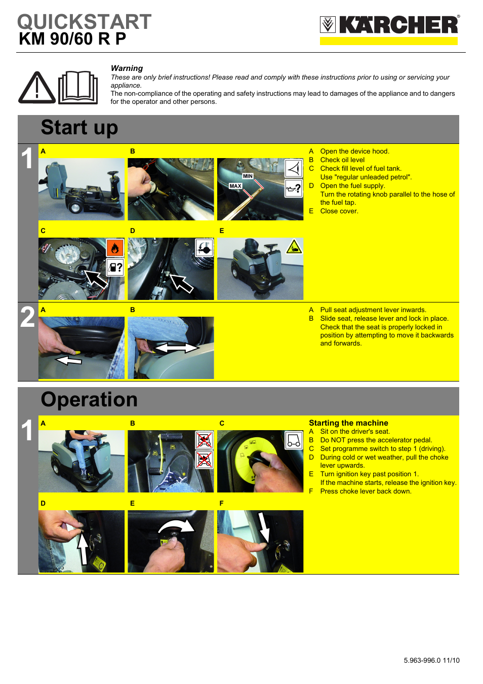 Karcher KM 90-60 R P User Manual | 5 pages