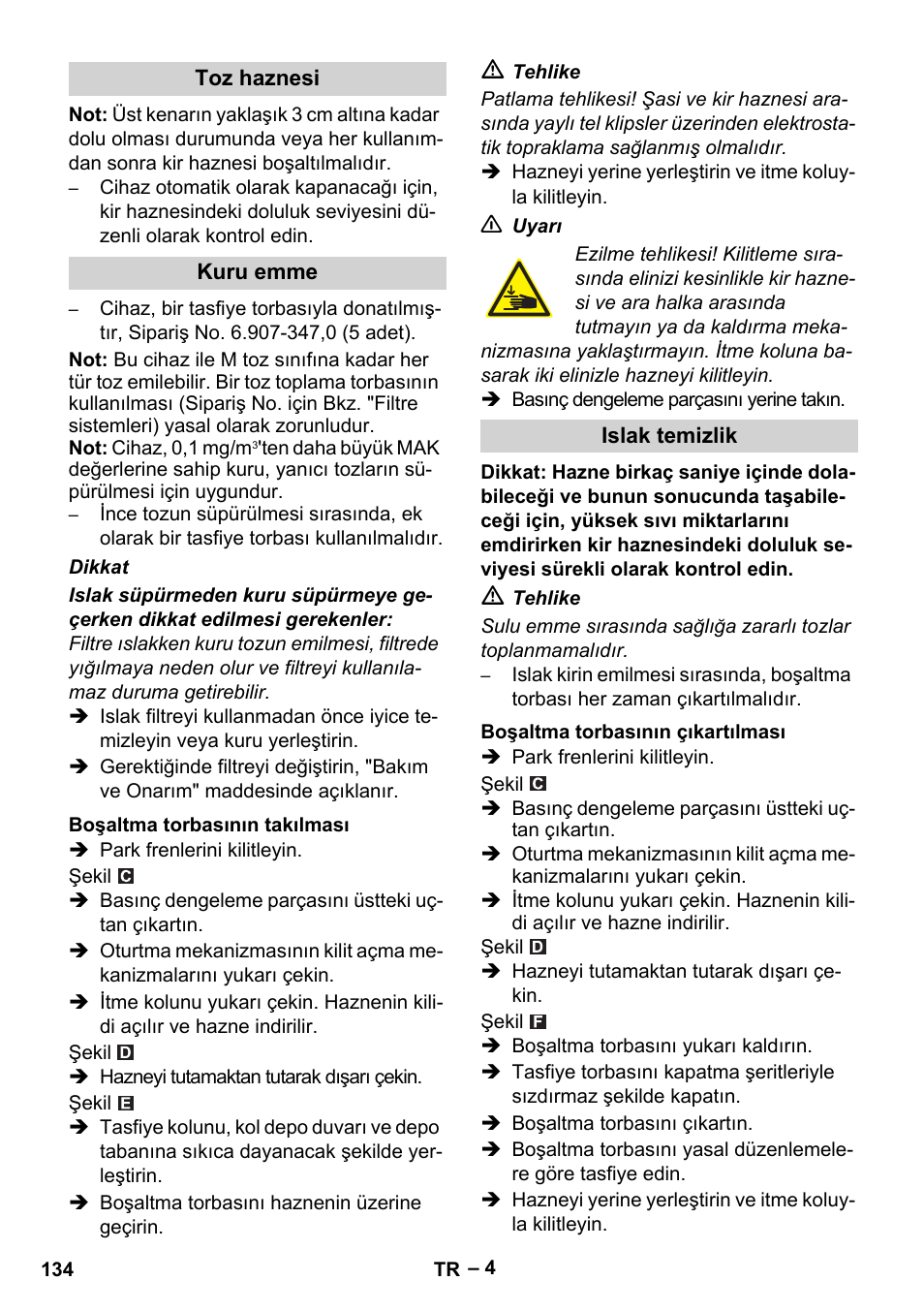 Karcher IVC 60-30 Tact H Z22 EU User Manual | Page 134 / 292