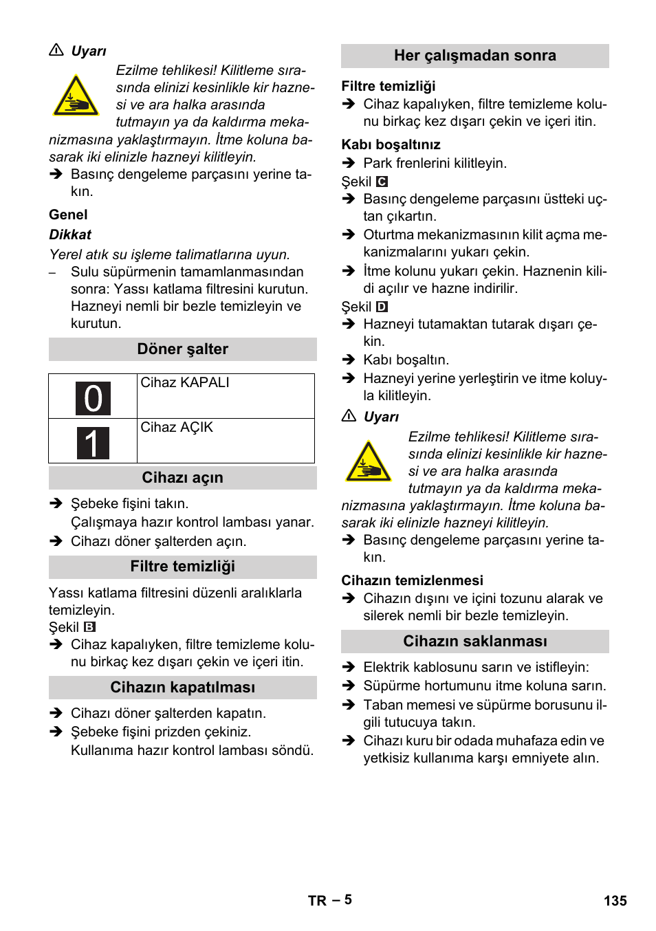 Karcher IVC 60-30 Tact H Z22 EU User Manual | Page 135 / 292