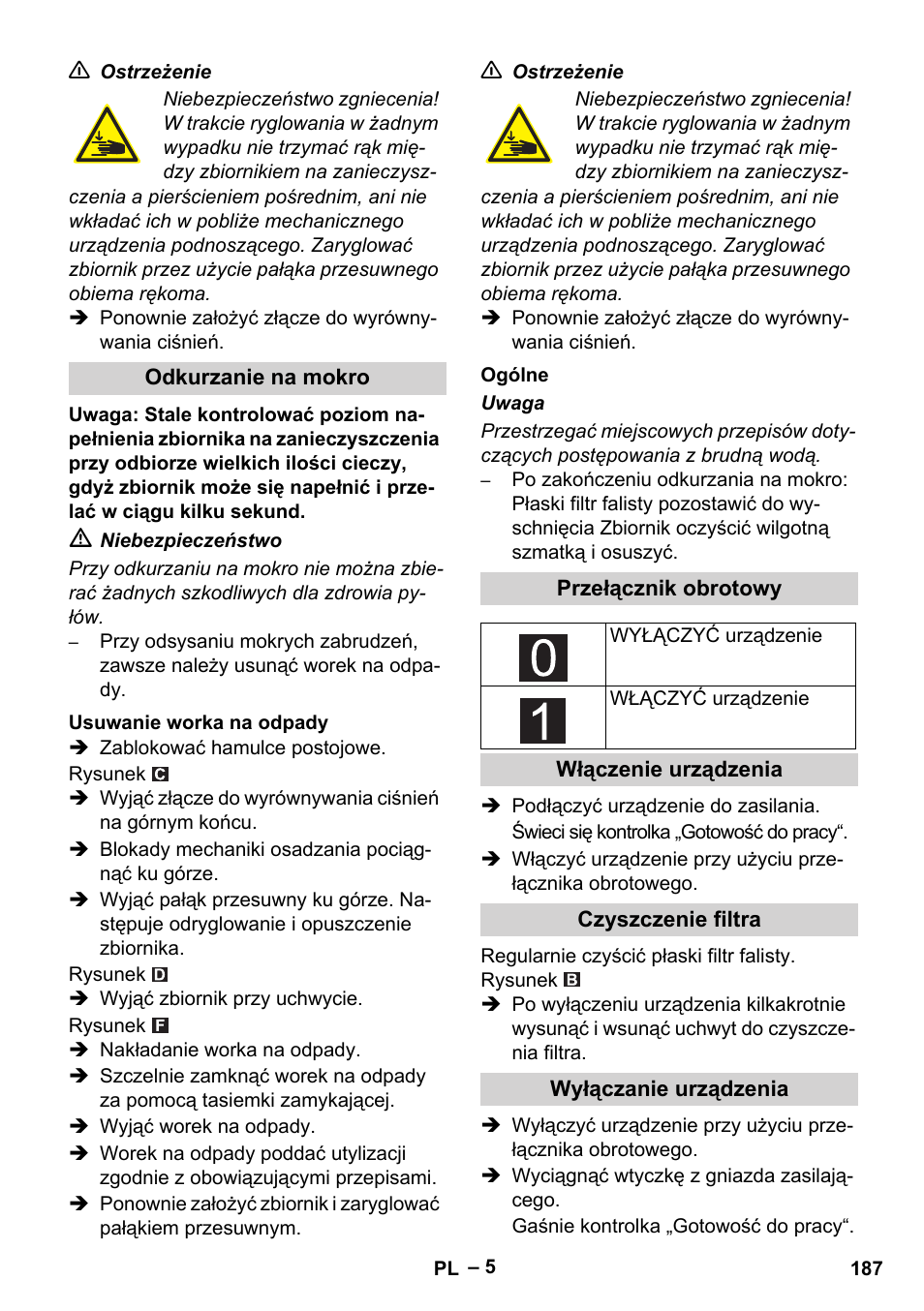 Karcher IVC 60-30 Tact H Z22 EU User Manual | Page 187 / 292