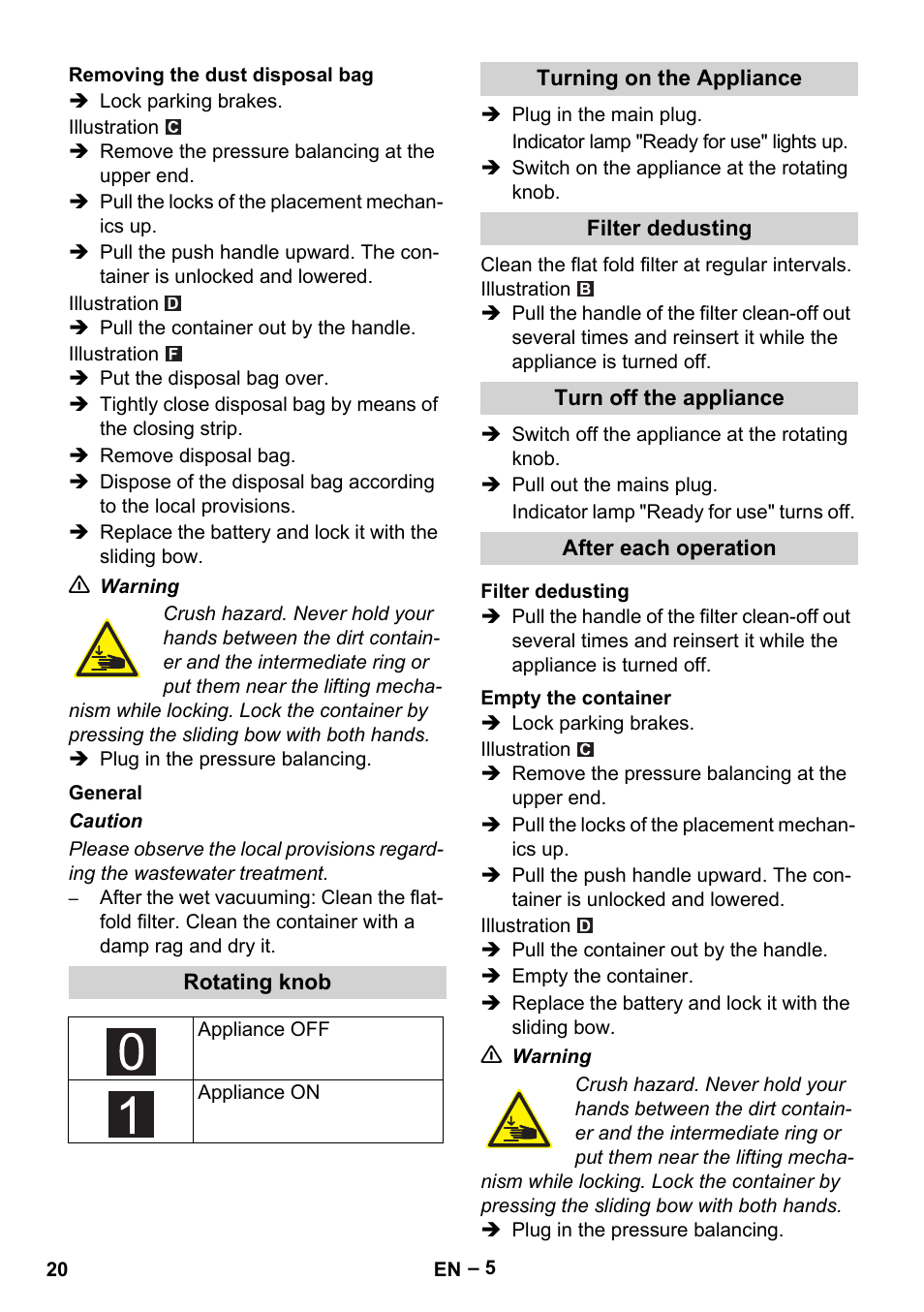 Karcher IVC 60-30 Tact H Z22 EU User Manual | Page 20 / 292