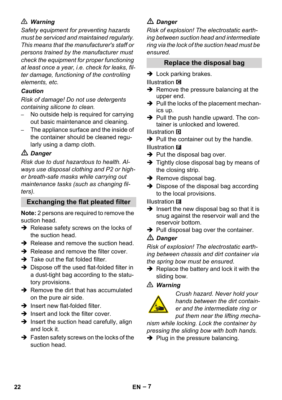 Karcher IVC 60-30 Tact H Z22 EU User Manual | Page 22 / 292