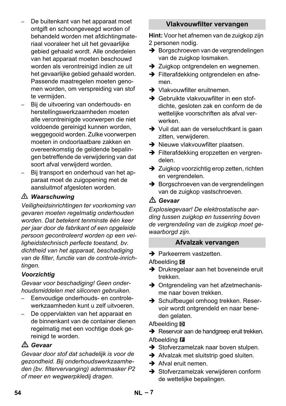 Karcher IVC 60-30 Tact H Z22 EU User Manual | Page 54 / 292