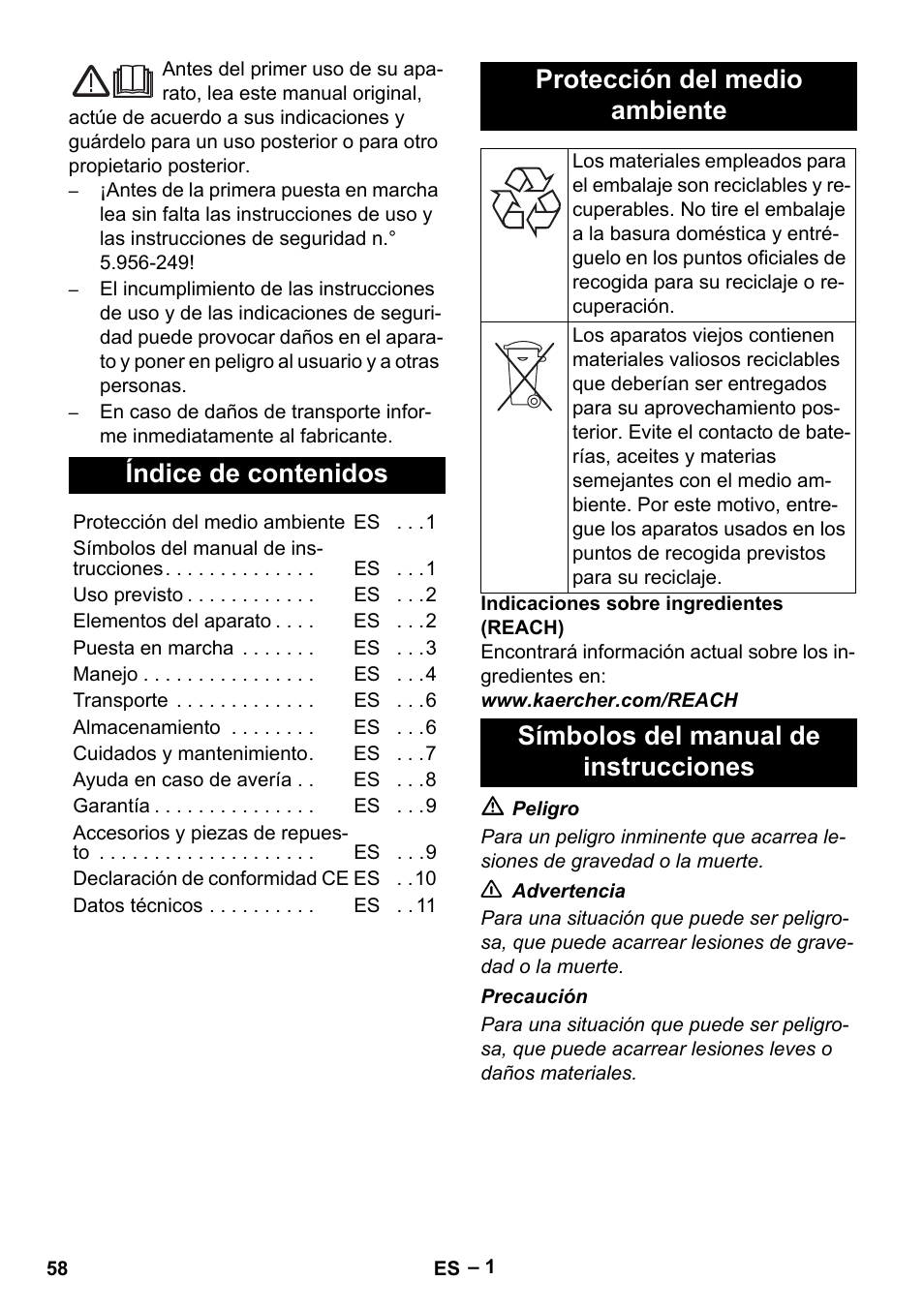 Karcher IVC 60-30 Tact H Z22 EU User Manual | Page 58 / 292