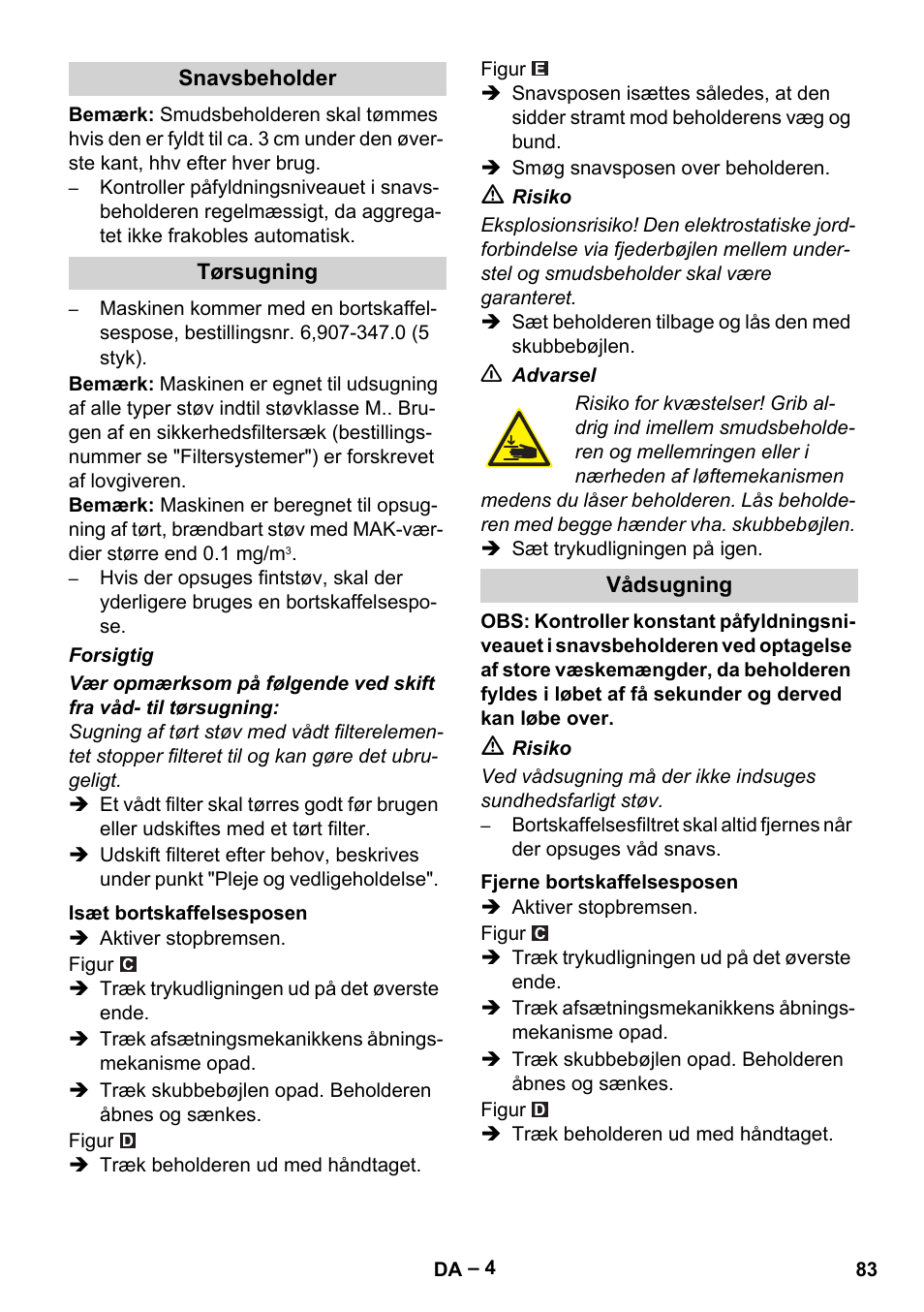 Karcher IVC 60-30 Tact H Z22 EU User Manual | Page 83 / 292