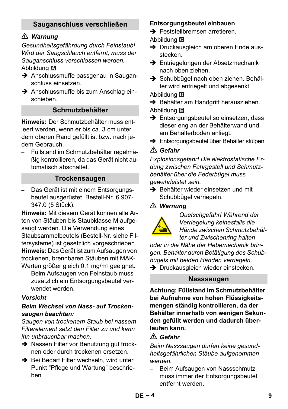 Karcher IVC 60-30 Tact H Z22 EU User Manual | Page 9 / 292