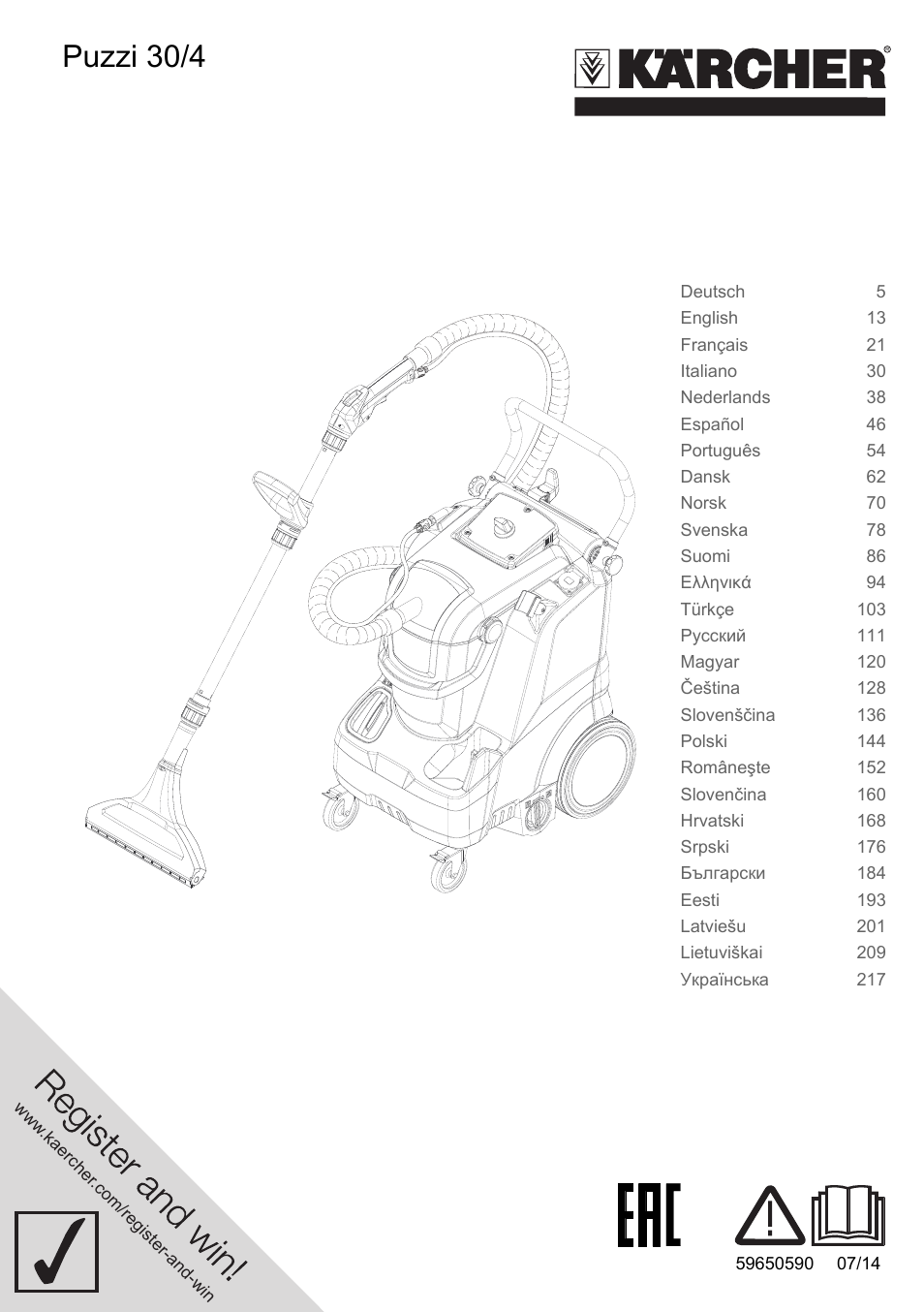 Karcher PUZZI 30-4 User Manual | 232 pages