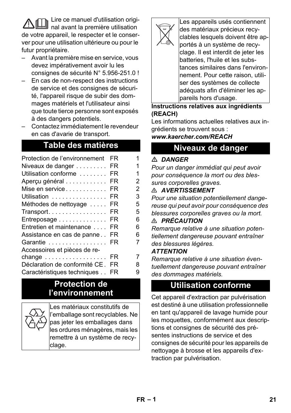 Karcher PUZZI 30-4 User Manual | Page 21 / 232