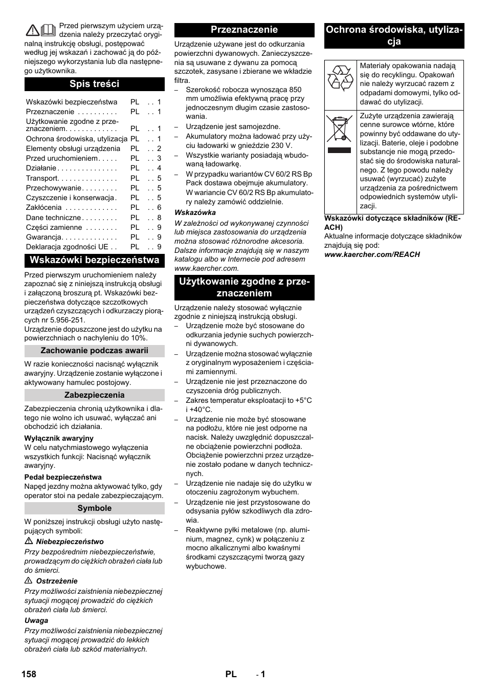 Karcher CV 60-2 RS User Manual | Page 158 / 250