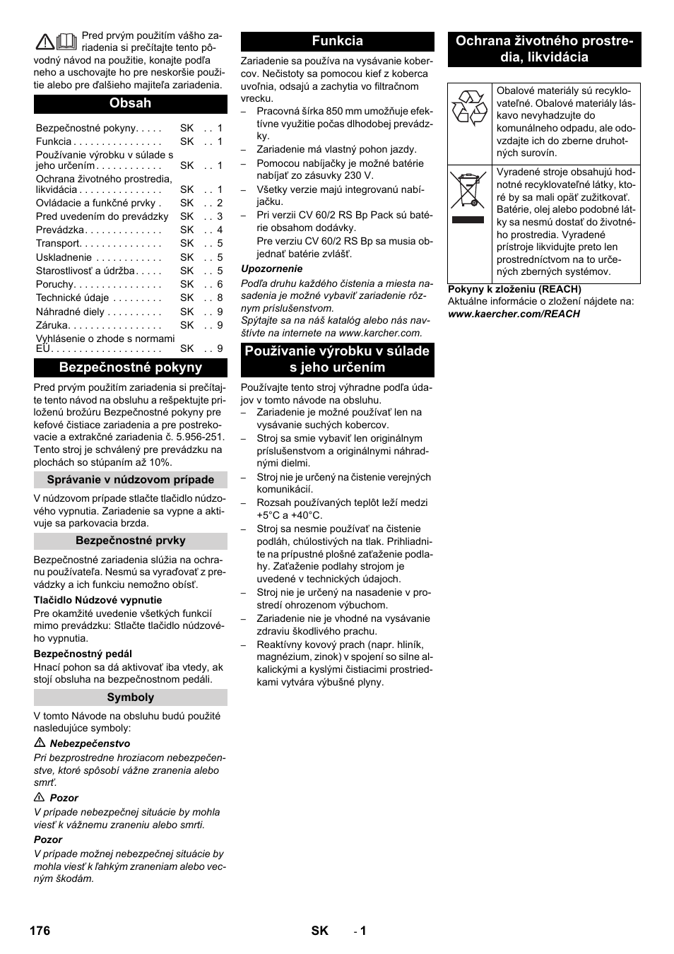 Karcher CV 60-2 RS User Manual | Page 176 / 250