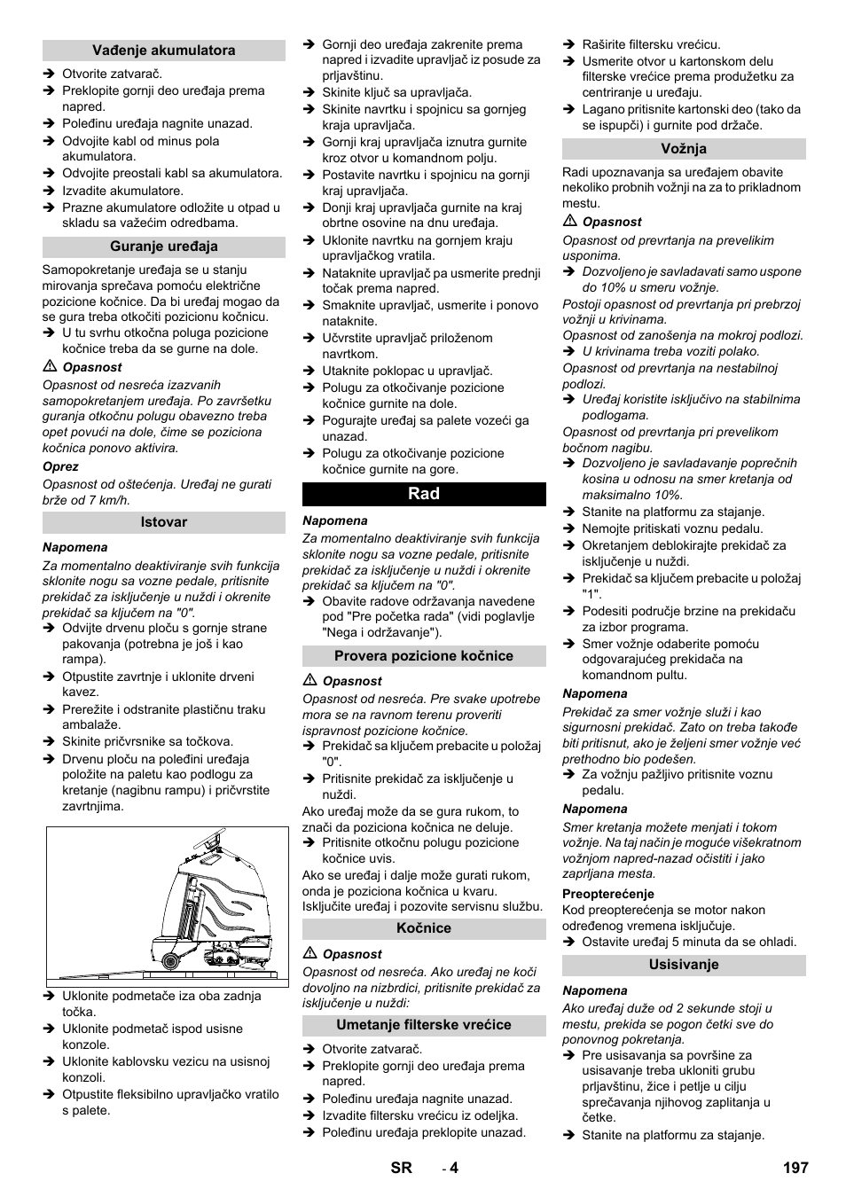 Karcher CV 60-2 RS User Manual | Page 197 / 250