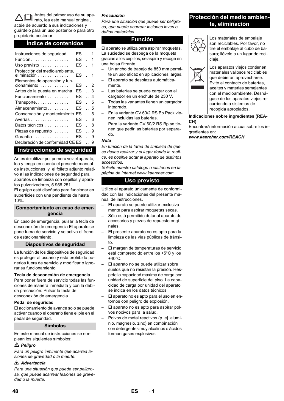 Karcher CV 60-2 RS User Manual | Page 48 / 250