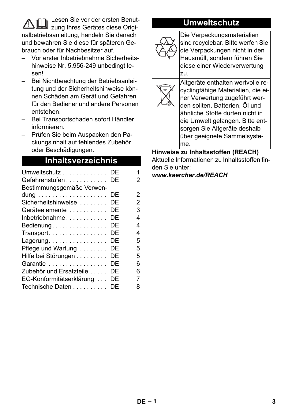 Karcher BV 5-1 User Manual | Page 3 / 212