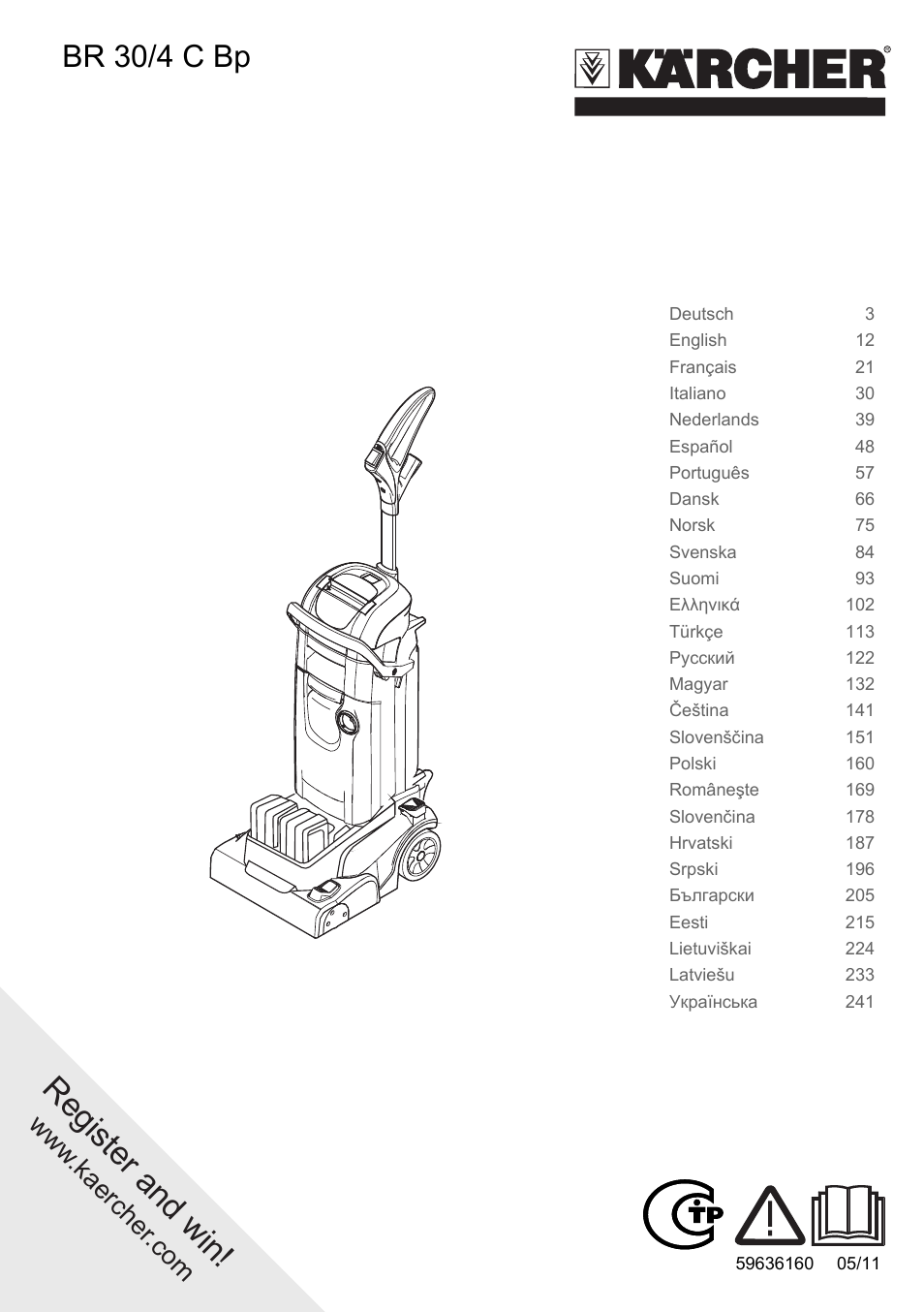 Karcher BR 30-4 C Bp Pack User Manual | 252 pages