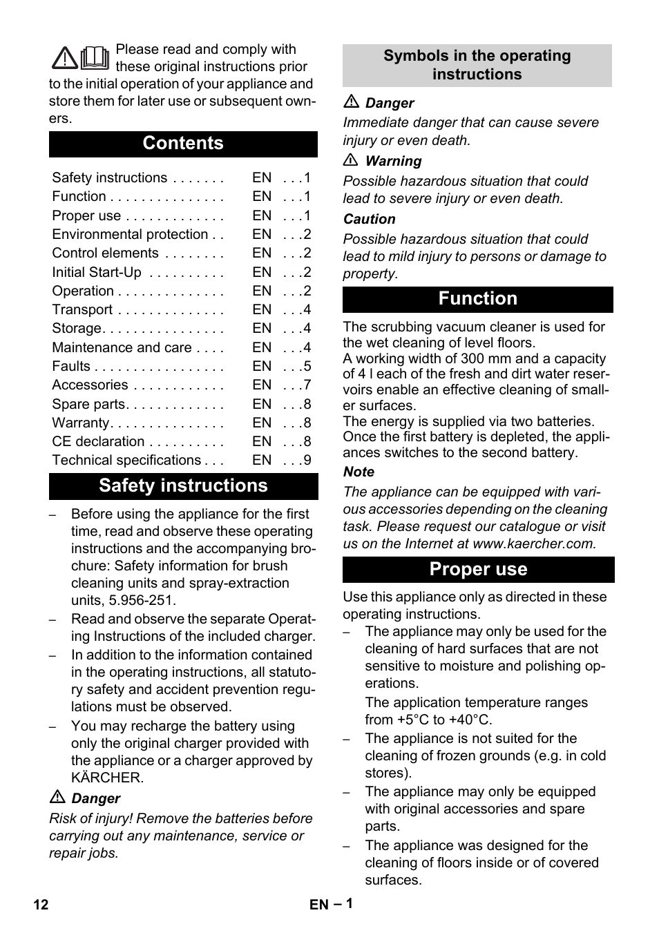 Karcher BR 30-4 C Bp Pack User Manual | Page 12 / 252