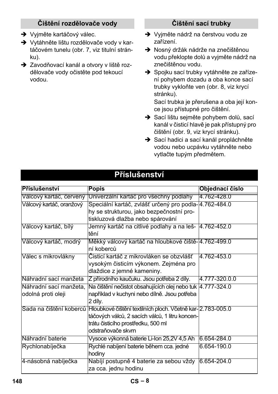 Příslušenství | Karcher BR 30-4 C Bp Pack User Manual | Page 148 / 252