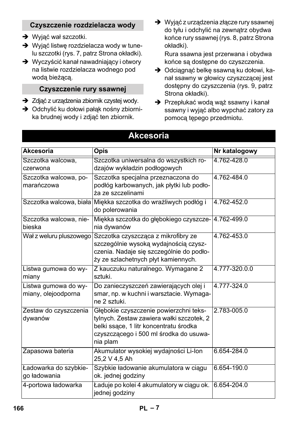 Akcesoria | Karcher BR 30-4 C Bp Pack User Manual | Page 166 / 252