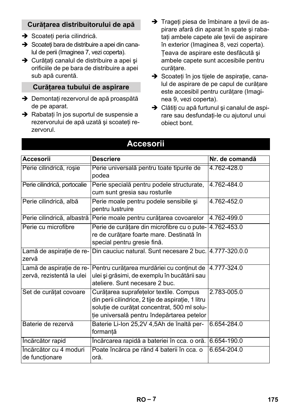 Accesorii | Karcher BR 30-4 C Bp Pack User Manual | Page 175 / 252