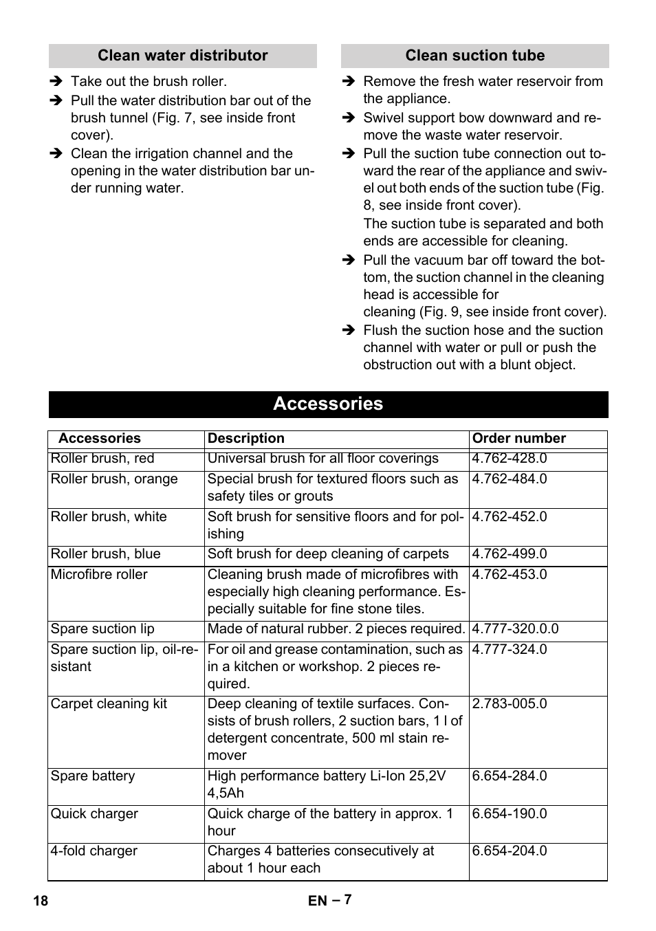 Accessories | Karcher BR 30-4 C Bp Pack User Manual | Page 18 / 252